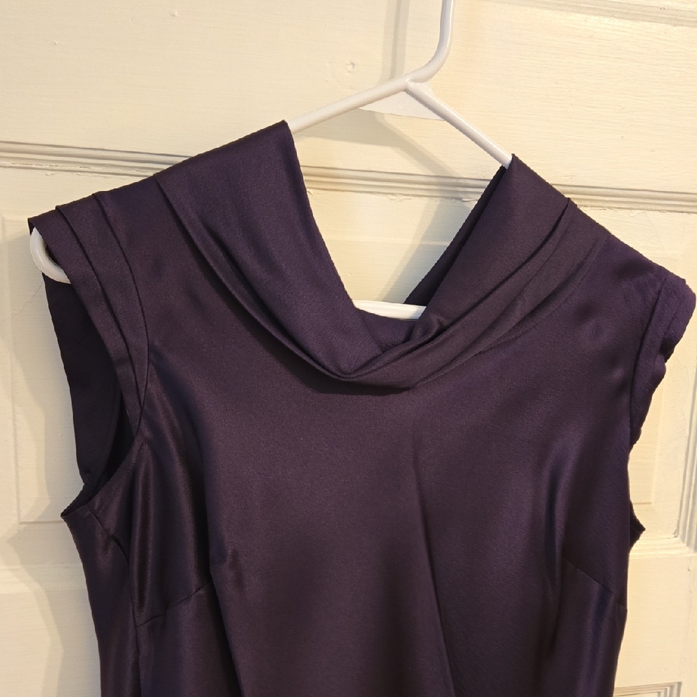 Banana Republic Purple Silk Blouse with Cowl Neck